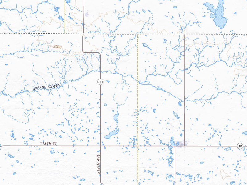 Radar-estimated hail-size map of the storm over Eureka, SD on Jun 3, 2026