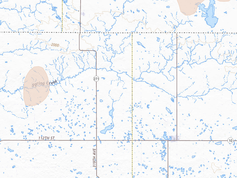 Radar-estimated hail-size map of the storm over Eureka, SD on Jun 9, 2026