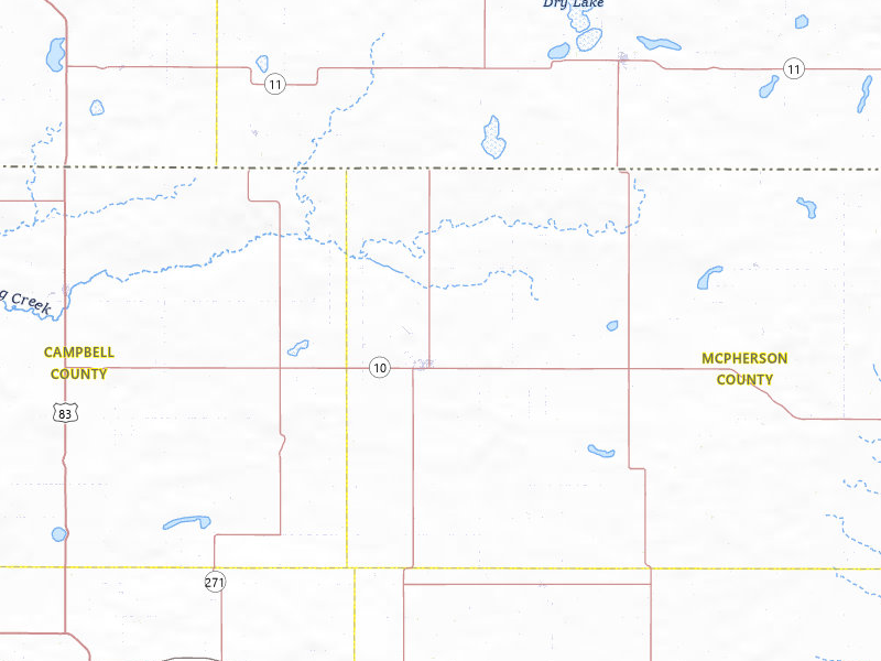 NEXRAD radar-signature map of the hail storm over Eureka, SD on Aug 24, 2026