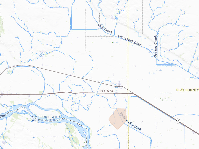 Radar-estimated hail-size map of the storm over Gayville, SD on Jun 30, 2026