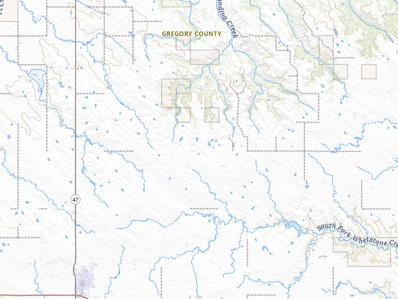 NEXRAD radar-signature map of the hail storm over Gregory, SD on Aug 3, 2026
