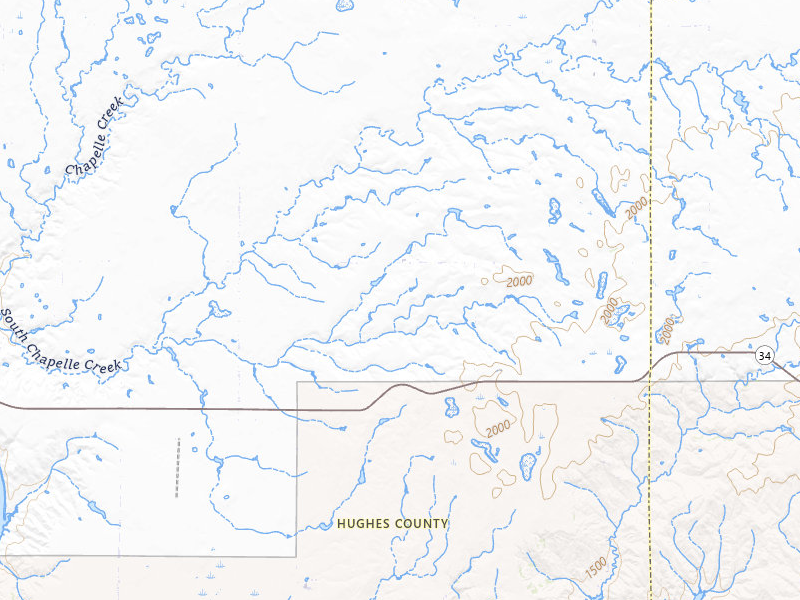 Radar-estimated hail-size map of the storm over Harrold, SD on Jul 25, 2026