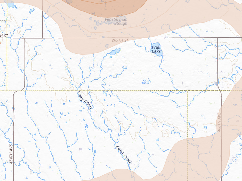Radar-estimated hail-size map of the storm over Hartford, SD on May 31, 2026