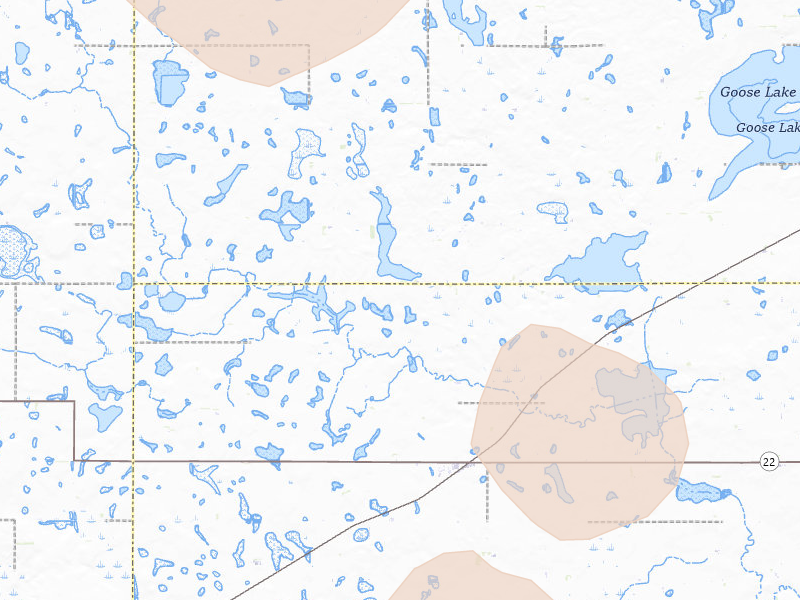 Radar-estimated hail-size map of the storm over Hazel, SD on Jul 6, 2026