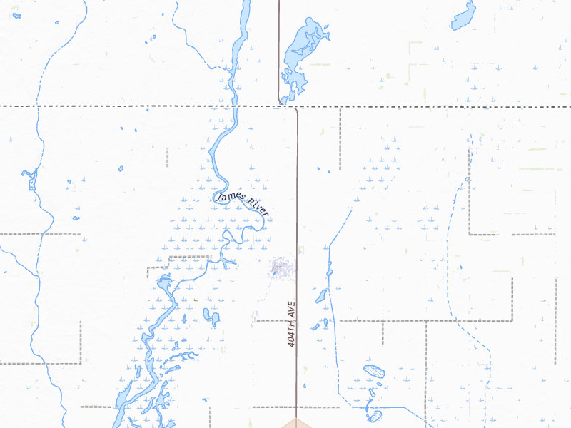 Radar-estimated hail-size map of the storm over Hecla, SD on Jul 7, 2026