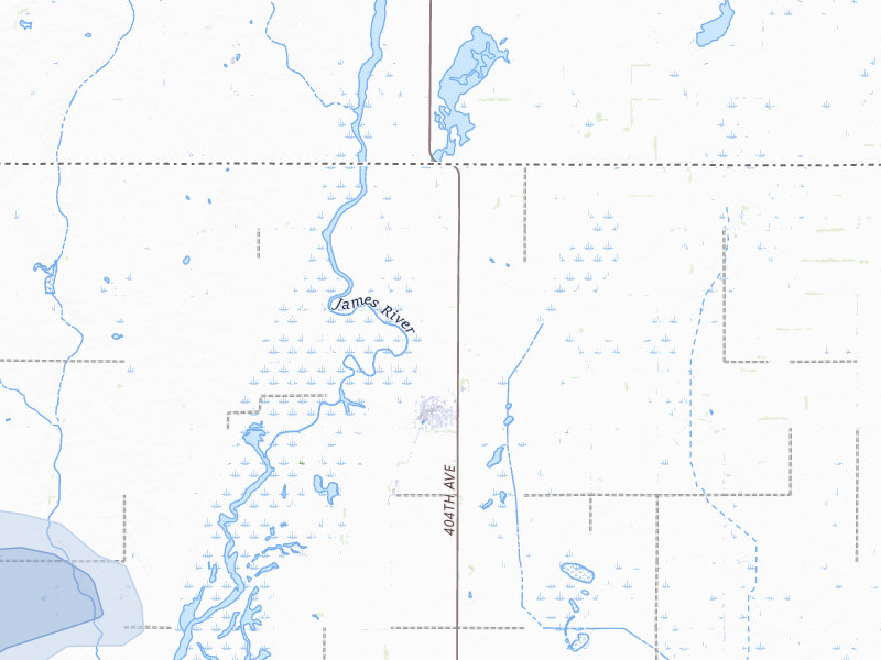 NEXRAD radar-signature map of the hail storm over Hecla, SD on Jul 7, 2026