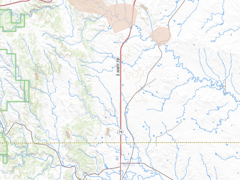Radar-estimated hail-size map of the storm over Hermosa, SD on Aug 24, 2026