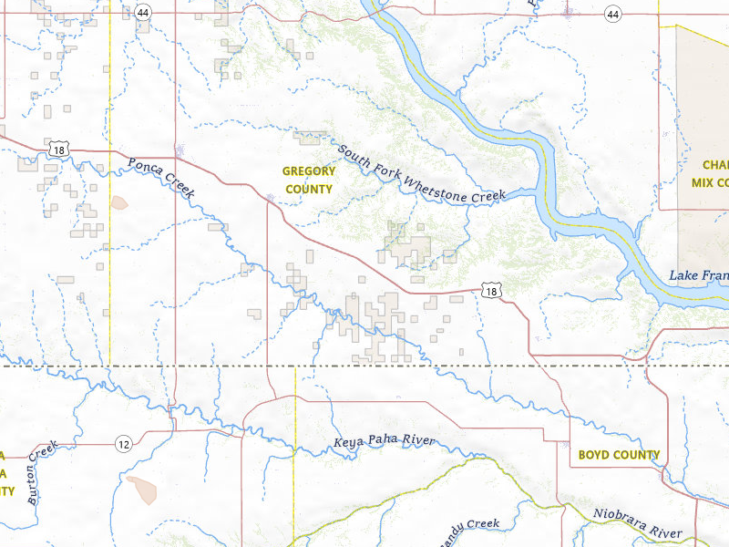 Radar-estimated hail-size map of the storm over Herrick, SD on Jul 30, 2026