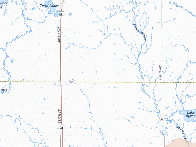 Radar-estimated hail-size map of the storm over Hitchcock, SD on Jul 2, 2026