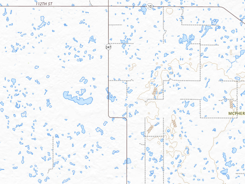 NEXRAD radar-signature map of the hail storm over Hosmer, SD on Jul 25, 2026
