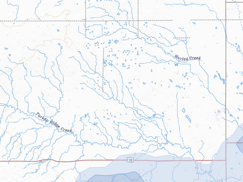 NEXRAD radar-signature map of the hail storm over Hurley, SD on Jun 27, 2026