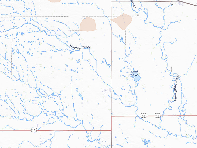 Radar-estimated hail-size map of the storm over Hurley, SD