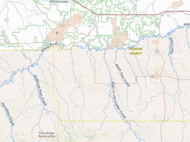 Radar-estimated hail-size map of the storm over Interior, SD on Jul 29, 2026