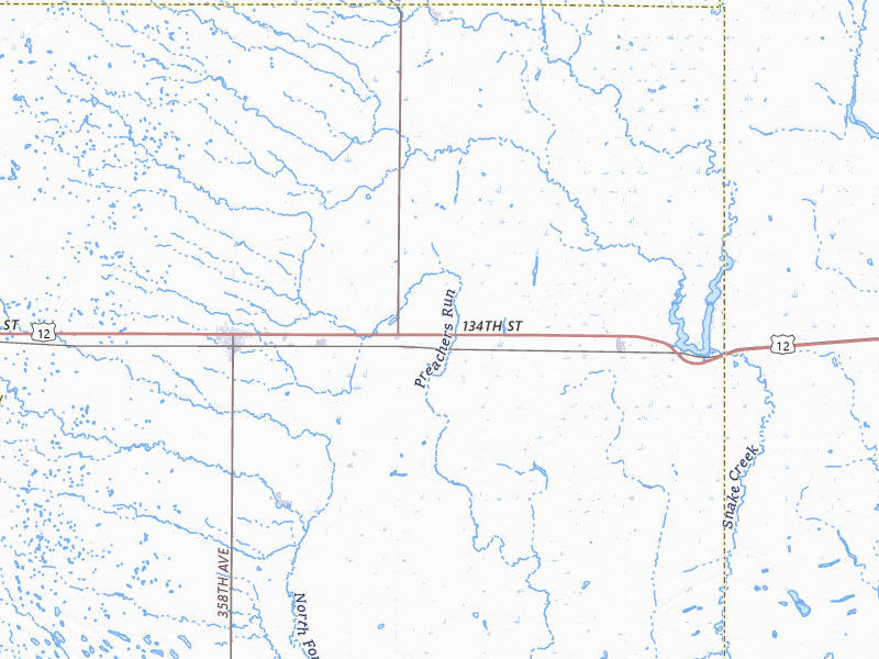 Radar-estimated hail-size map of the storm over Ipswich, SD on Jul 4, 2026