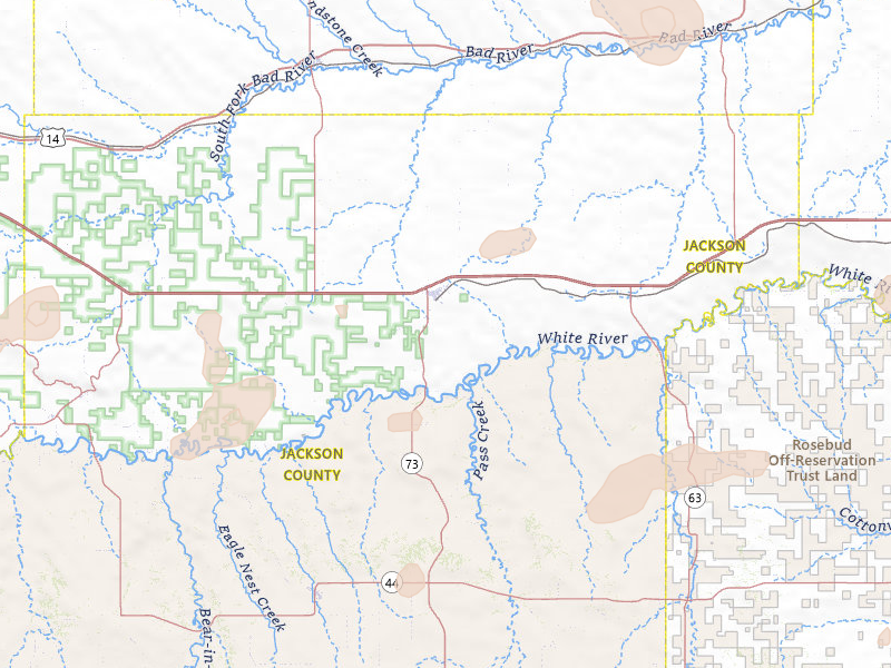 Radar-estimated hail-size map of the storm over Kadoka, SD on Jul 29, 2026