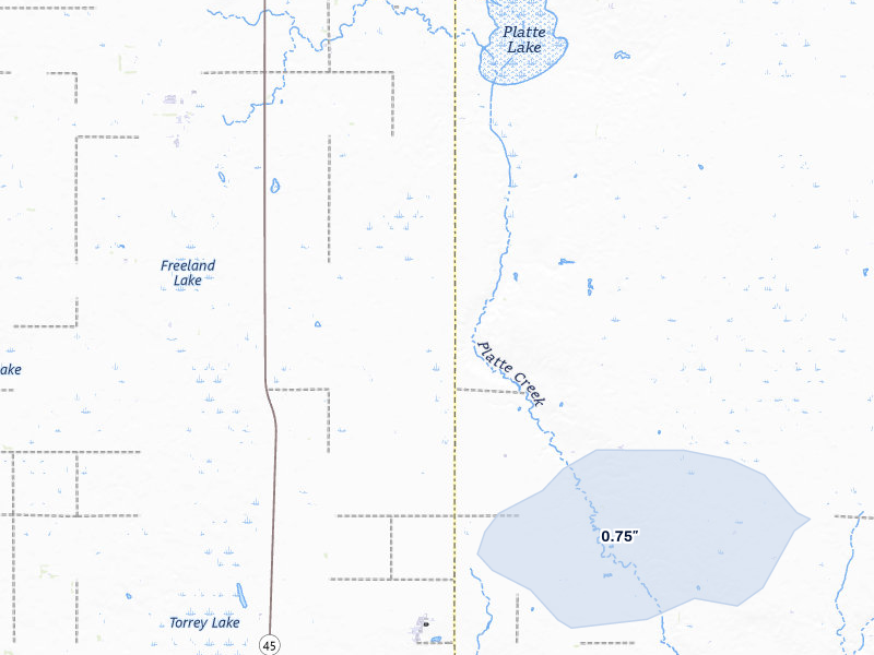 NEXRAD radar-signature map of the hail storm over Kimball, SD on Jun 3, 2026