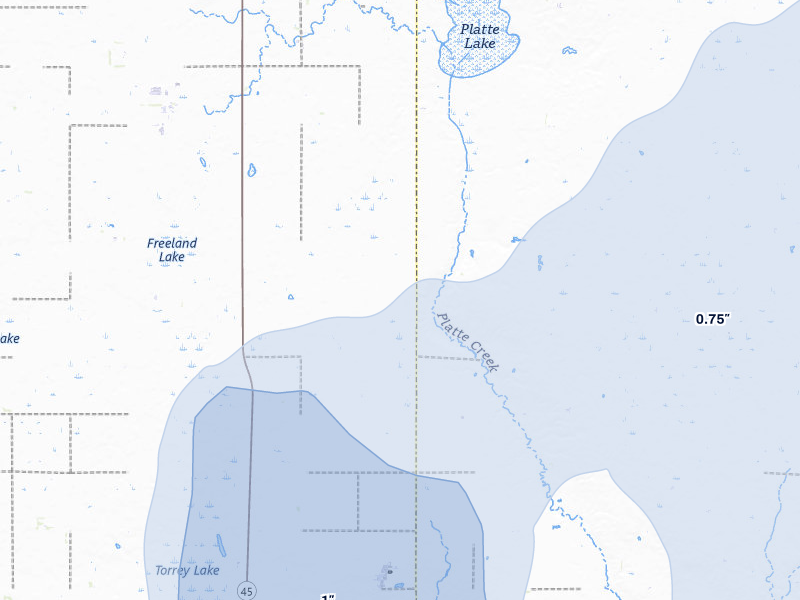 NEXRAD radar-signature map of the hail storm over Kimball, SD on Jun 30, 2026