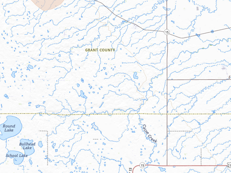 Radar-estimated hail-size map of the storm over Labolt, SD on Jul 7, 2026