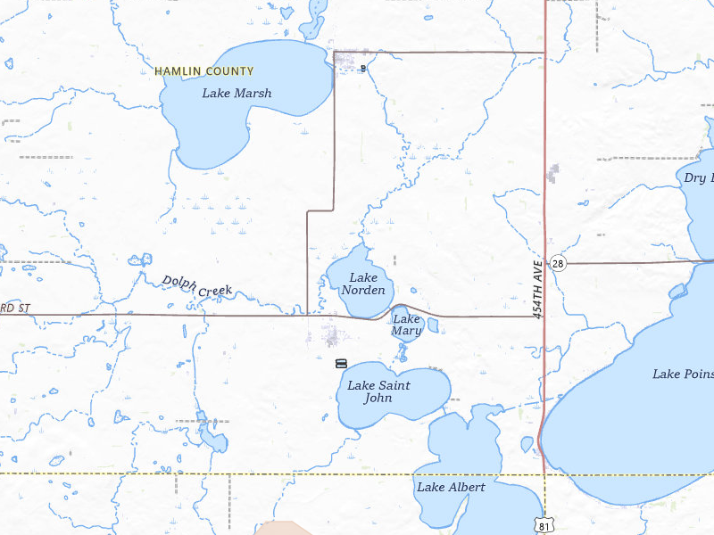 Radar-estimated hail-size map of the storm over Lake Norden, SD on Jul 25, 2026
