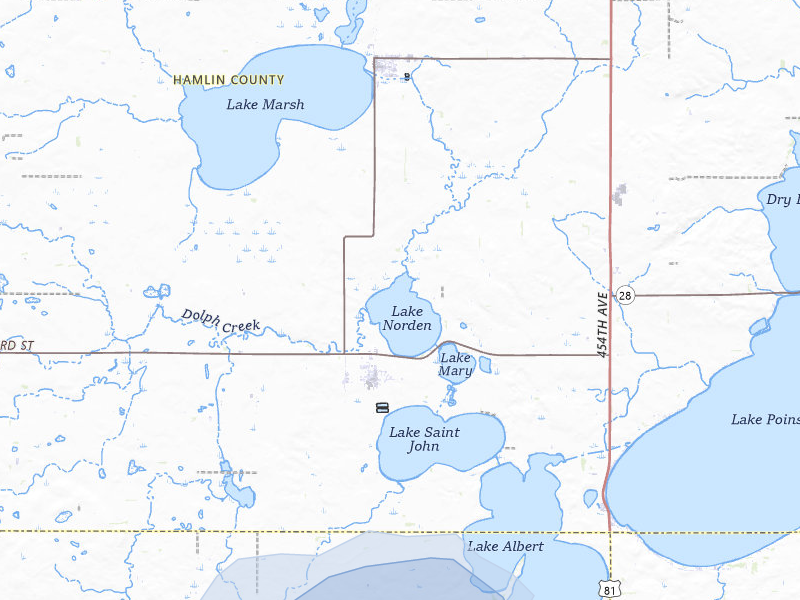 NEXRAD radar-signature map of the hail storm over Lake Norden, SD on Jul 25, 2026