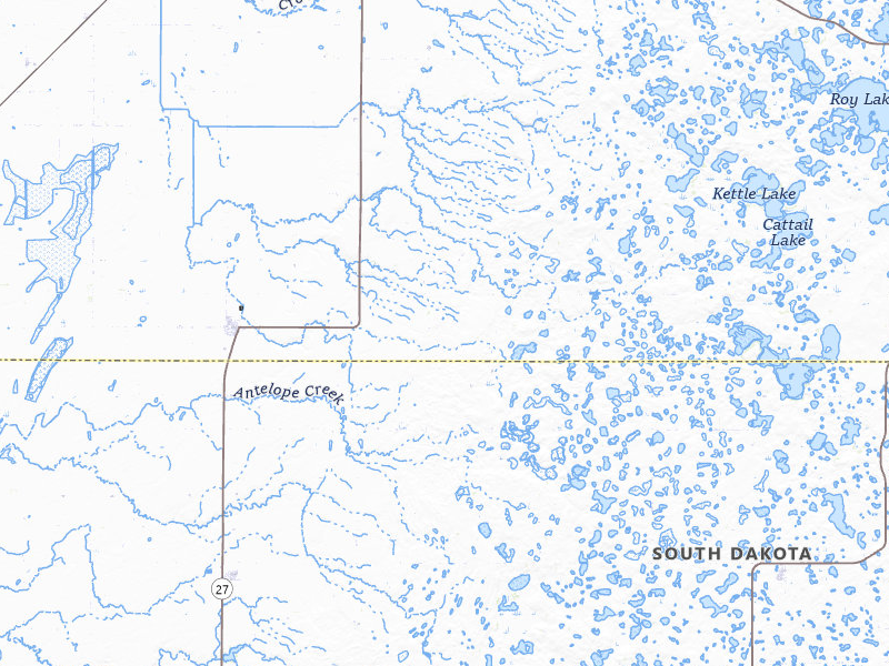 Radar-estimated hail-size map of the storm over Langford, SD on Jun 3, 2026
