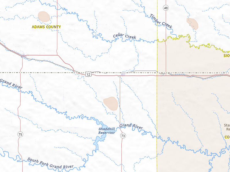 Radar-estimated hail-size map of the storm over Lemmon, SD on Jul 29, 2026