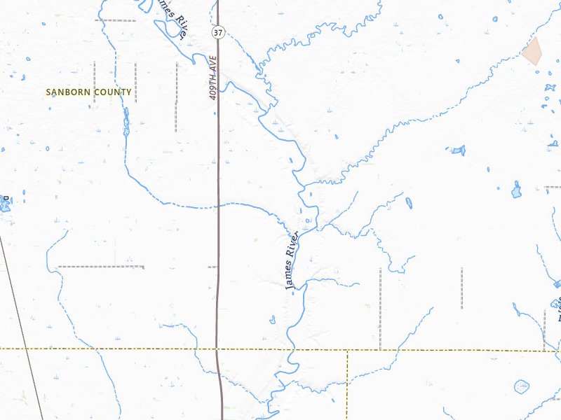 Radar-estimated hail-size map of the storm over Letcher, SD on Jul 25, 2026