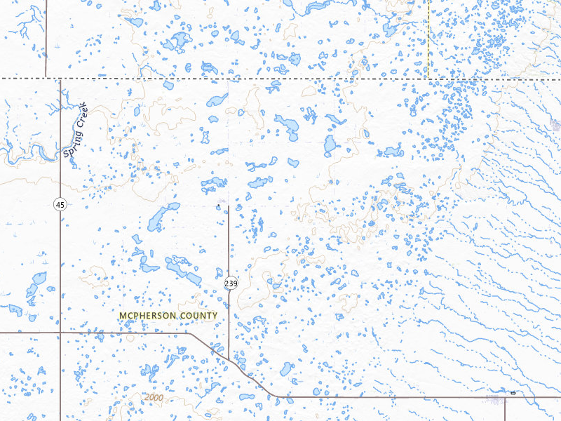 Radar-estimated hail-size map of the storm over Long Lake, SD on Jun 3, 2026