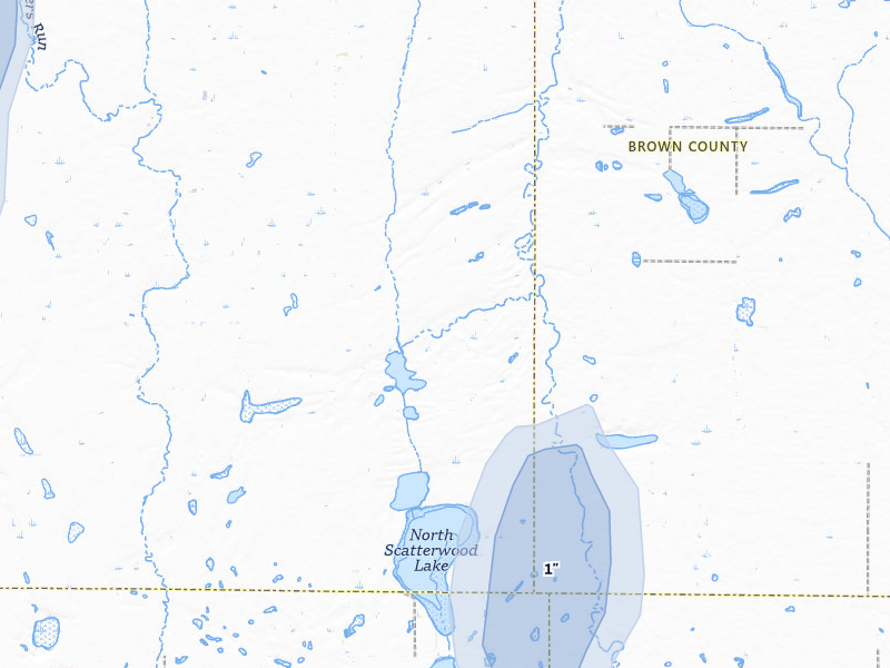 NEXRAD radar-signature map of the hail storm over Mansfield, SD on May 31, 2026