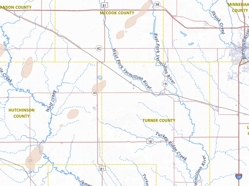 Radar-estimated hail-size map of the storm over Marion, SD on Jun 9, 2026