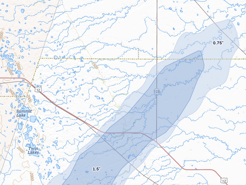 NEXRAD radar-signature map of the hail storm over Marvin, SD on Jun 29, 2026