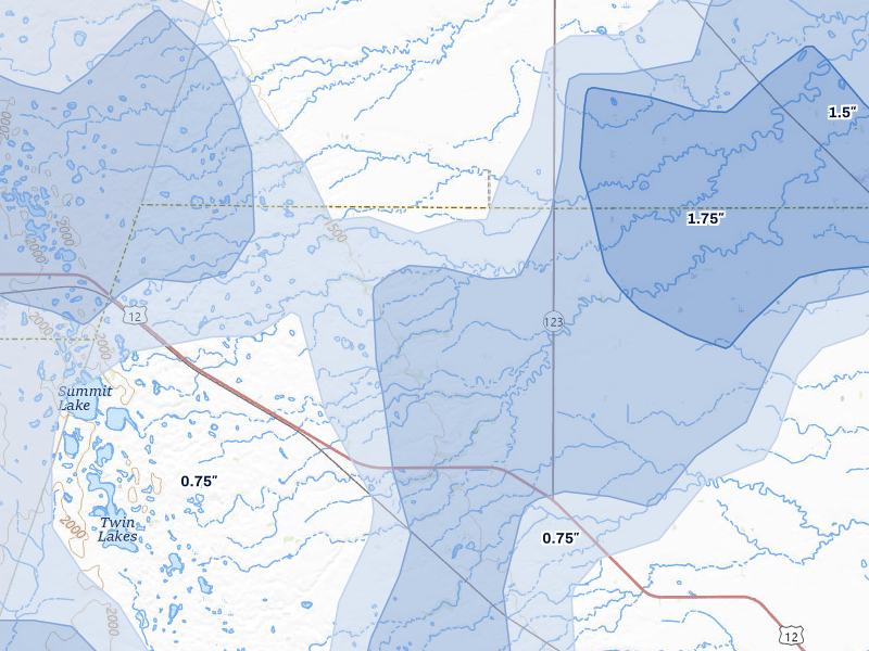 NEXRAD radar-signature map of the hail storm over Marvin, SD on Jul 6, 2026