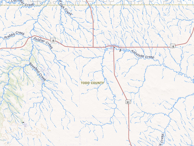 Radar-estimated hail-size map of the storm over Mission, SD on Apr 22, 2026