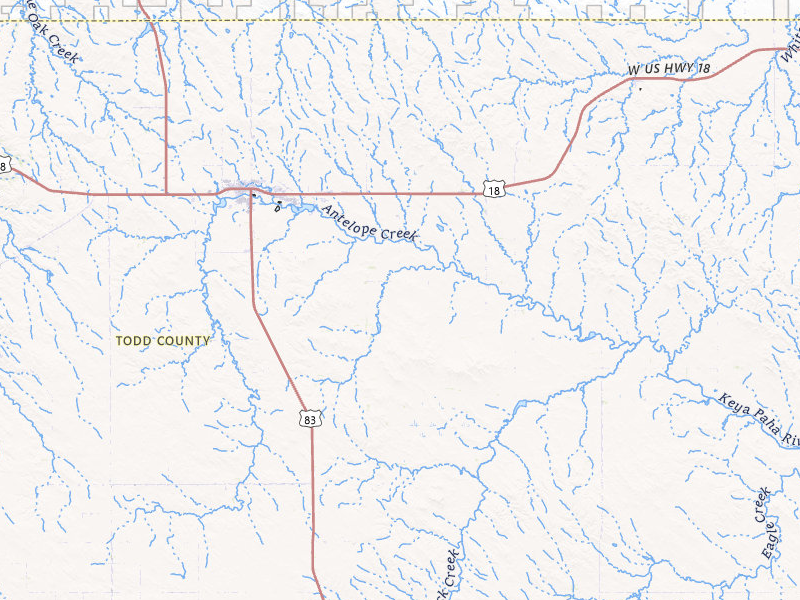 Radar-estimated hail-size map of the storm over Mission, SD on Jul 2, 2026