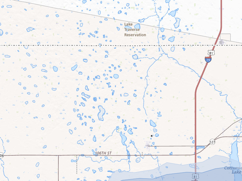 NEXRAD radar-signature map of the hail storm over New Effington, SD on Jun 3, 2026