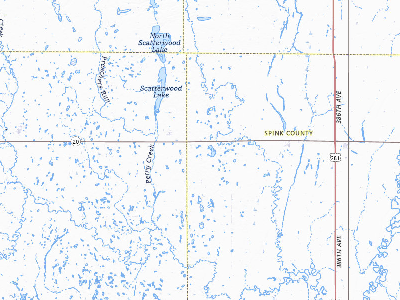 Radar-estimated hail-size map of the storm over Northville, SD on Apr 22, 2026