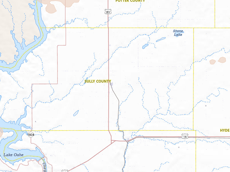 Radar-estimated hail-size map of the storm over Onida, SD on Jul 7, 2026