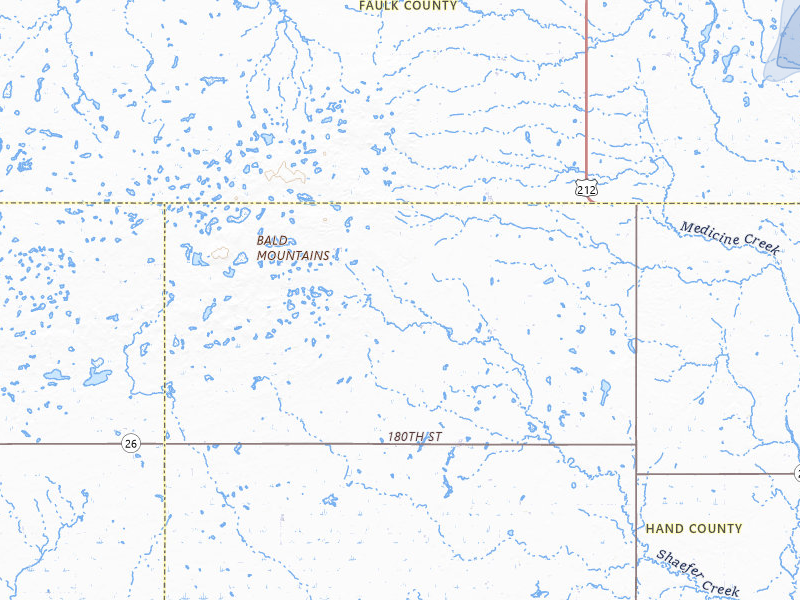 NEXRAD radar-signature map of the hail over Orient, SD