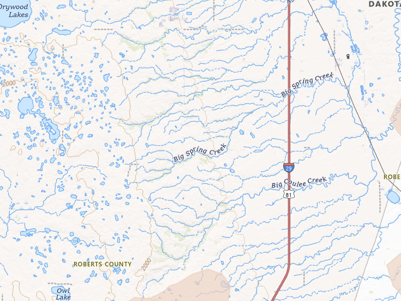 Radar-estimated hail-size map of the storm over Peever, SD on Jul 6, 2026