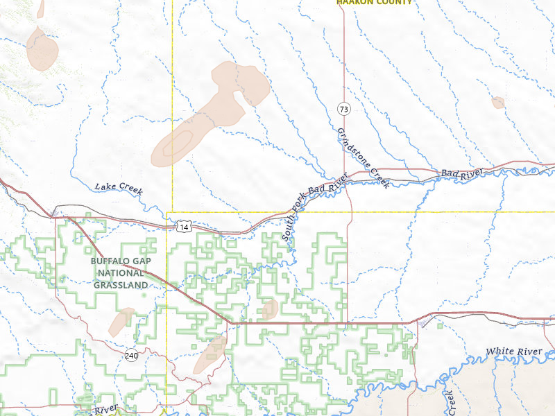 Radar-estimated hail-size map of the storm over Philip, SD on Jun 26, 2026