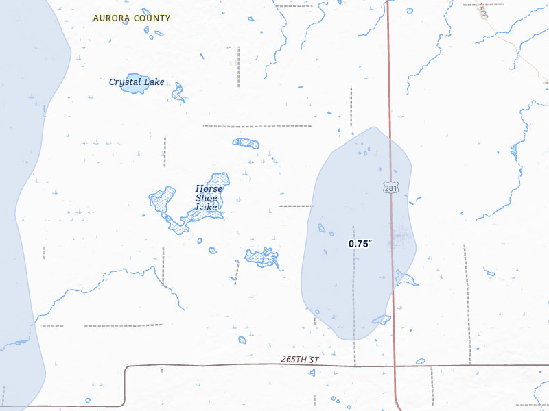 NEXRAD radar-signature map of the hail storm over Plankinton, SD on Jun 30, 2026