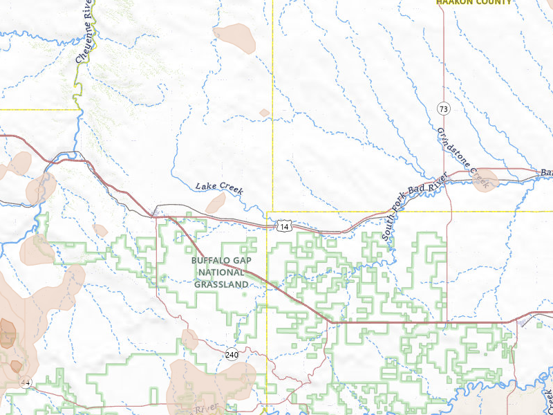 Radar-estimated hail-size map of the storm over Quinn, SD on May 30, 2026