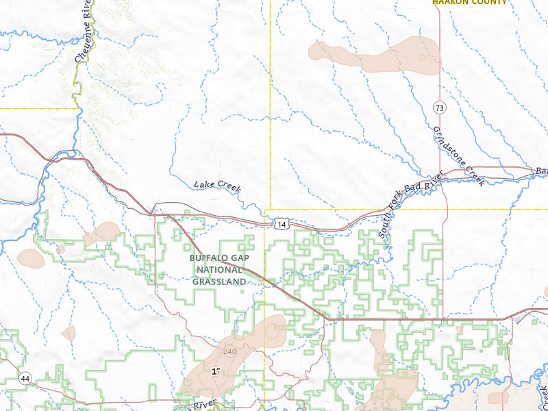 Radar-estimated hail-size map of the storm over Quinn, SD on Jul 29, 2026