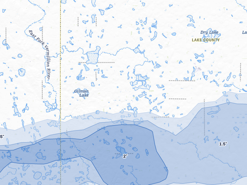 NEXRAD radar-signature map of the hail storm over Ramona, SD on Jul 2, 2026