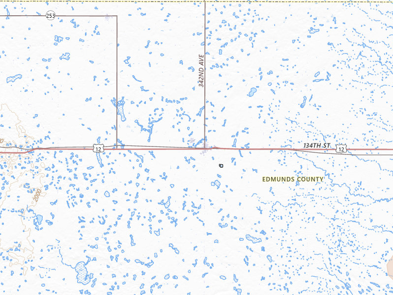 Radar-estimated hail-size map of the storm over Roscoe, SD on Apr 22, 2026