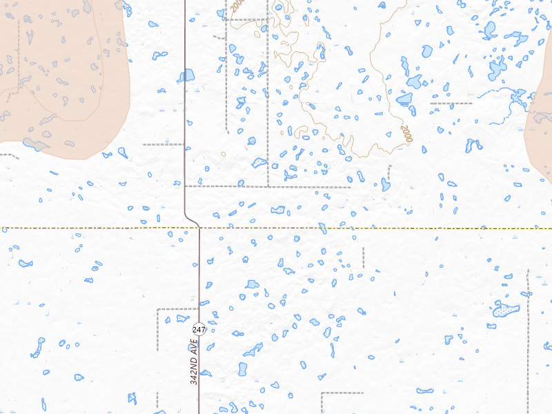 Radar-estimated hail-size map of the storm over Roscoe, SD on May 31, 2026