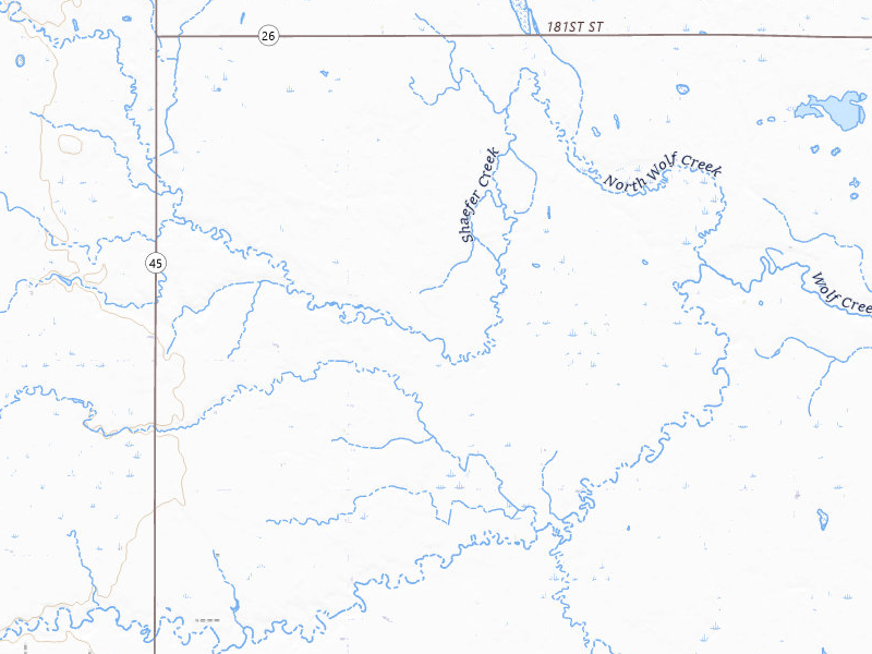 Radar-estimated hail-size map of the storm over Saint Lawrence, SD on Jun 3, 2026