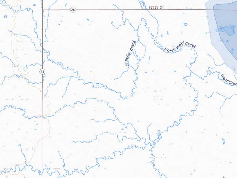 NEXRAD radar-signature map of the hail storm over Saint Lawrence, SD on Jun 3, 2026
