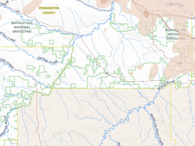 Radar-estimated hail-size map of the storm over Scenic, SD on Jul 2, 2026