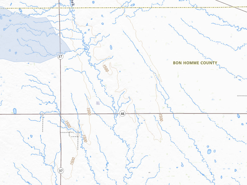 NEXRAD radar-signature map of the hail storm over Scotland, SD on Aug 20, 2026